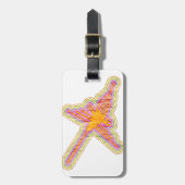 Nazca Lines Hummingbird met gekreukeld papieren ef Bagagelabel (Voorkant verticaal)