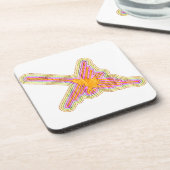 Nazca Lines Hummingbird met gekreukeld papieren ef Bier Onderzetter (Linkerzijde)