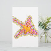 Nazca Lines Hummingbird met gekreukeld papieren ef Briefpapier (Staand voorkant)