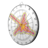 Nazca Lines Hummingbird met gekreukeld papieren ef Dartbord (Voorkant Rechts)