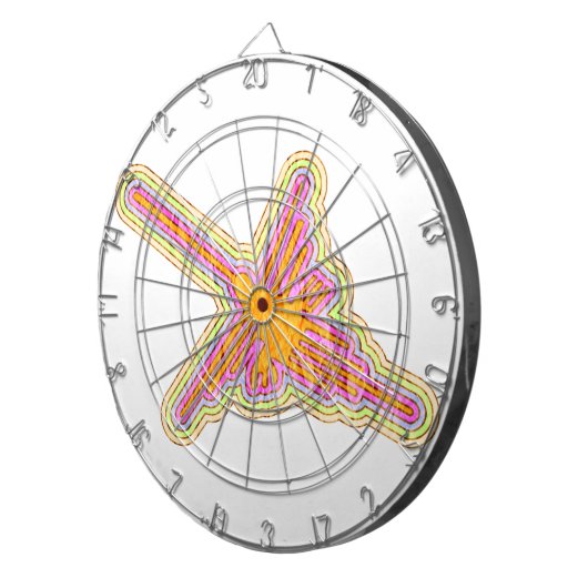 Nazca Lines Hummingbird met gekreukeld papieren ef Dartbord (Voorkant Rechts)