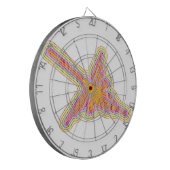 Nazca Lines Hummingbird met gekreukeld papieren ef Dartbord (Voorkant Links)