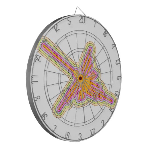 Nazca Lines Hummingbird met gekreukeld papieren ef Dartbord (Voorkant Links)