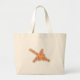 Nazca Lines Hummingbird met gekreukeld papieren ef Grote Tote Bag