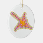 Nazca Lines Hummingbird met gekreukeld papieren ef Keramisch Ornament (Rechts)