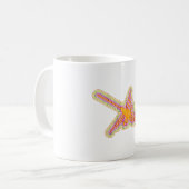 Nazca Lines Hummingbird met gekreukeld papieren ef Koffiemok (Voorkant links)