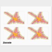 Nazca Lines Hummingbird met gekreukeld papieren ef Rechthoekige Sticker (Vel)