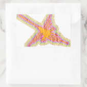 Nazca Lines Hummingbird met gekreukeld papieren ef Rechthoekige Sticker (Tas)