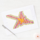 Nazca Lines Hummingbird met gekreukeld papieren ef Rechthoekige Sticker (Envelop)