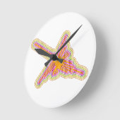 Nazca Lines Hummingbird met gekreukeld papieren ef Ronde Klok (Hoek)