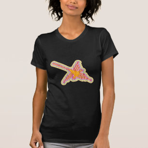 Nazca Lines Hummingbird met gekreukeld papieren ef T-shirt