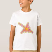 Nazca Lines Hummingbird met gekreukeld papieren ef T-shirt (Voorkant)