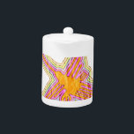 Nazca Lines Hummingbird met gekreukeld papieren ef Theepot<br><div class="desc">De Nazca-lijnen Hummingbird,  de beroemde Peruaanse geoglyph,  met een kreukelig papiereffect op afbeelding. Oorspronkelijk ontwerp.</div>