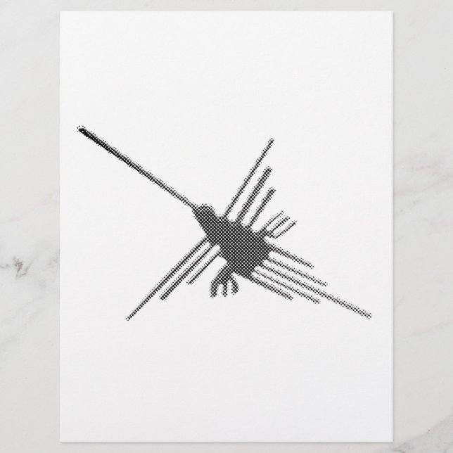 Nazca Lines Hummingbird Newsprint (Voorkant)