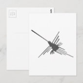 Nazca Lines Hummingbird Newsprint Briefkaart (Voorkant / Achterkant)