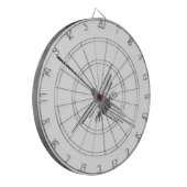 Nazca Lines Hummingbird Newsprint Dartbord (Voorkant Links)