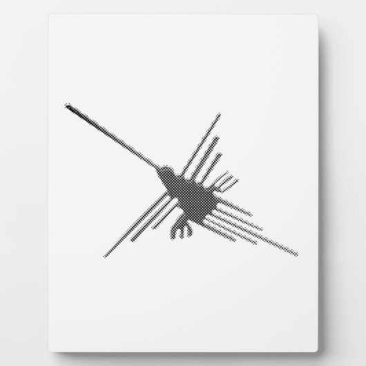 Nazca Lines Hummingbird Newsprint Fotoplaat (Voorkant)