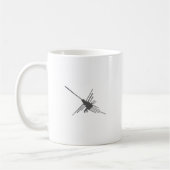 Nazca Lines Hummingbird Newsprint Koffiemok (Links)