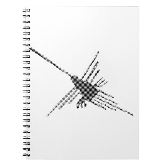 Nazca Lines Hummingbird Newsprint Notitieboek (Voorkant)
