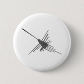 Nazca Lines Hummingbird Newsprint Ronde Button 5,7 Cm (Voorkant)
