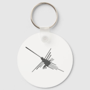 Nazca Lines Hummingbird Newsprint Sleutelhanger