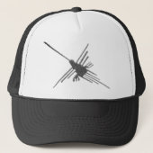 Nazca Lines Hummingbird Newsprint Trucker Pet (Voorkant)