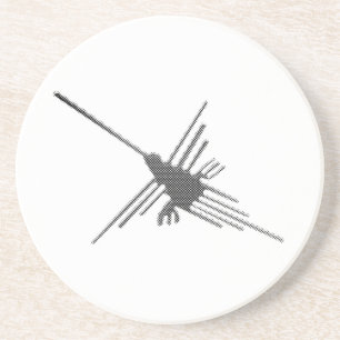 Nazca Lines Hummingbird Newsprint Zandsteen Onderzetter