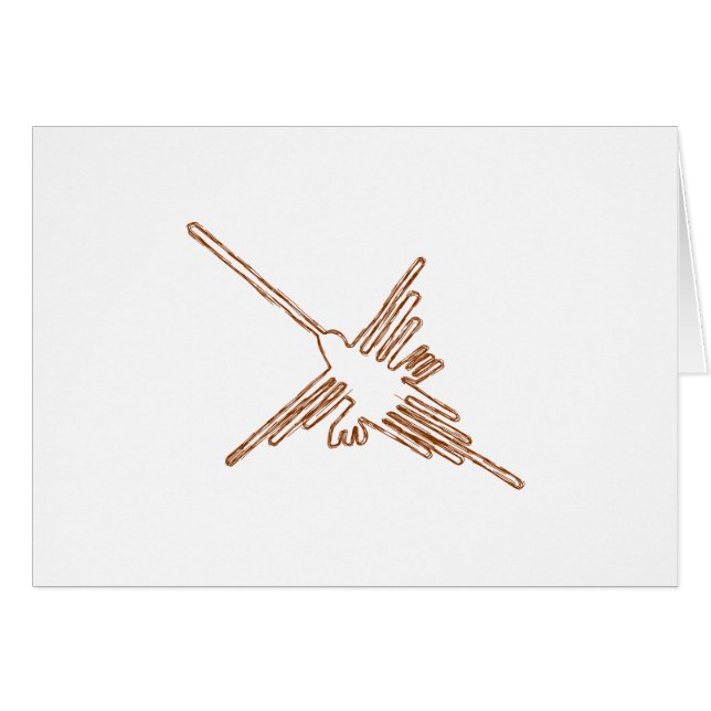 Nazca Lines Hummingbird Sketch (Voorkant Horizontaal)