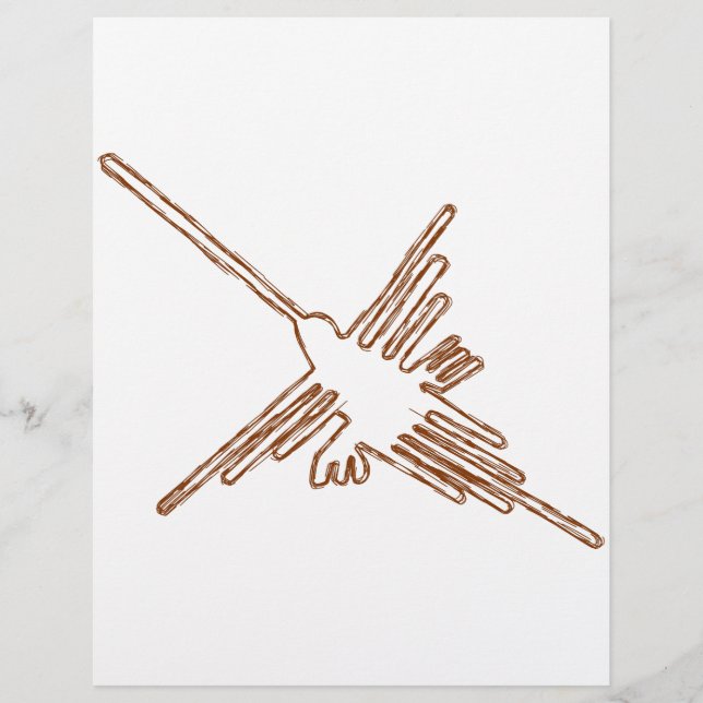 Nazca Lines Hummingbird Sketch (Voorkant)
