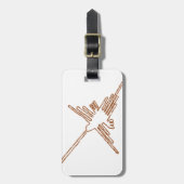 Nazca Lines Hummingbird Sketch Bagagelabel (Voorkant verticaal)