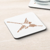 Nazca Lines Hummingbird Sketch Bier Onderzetter (Linkerzijde)