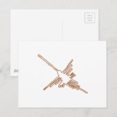 Nazca Lines Hummingbird Sketch Briefkaart (Voorkant / Achterkant)