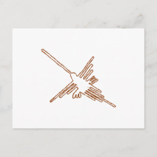 Nazca Lines Hummingbird Sketch Briefkaart