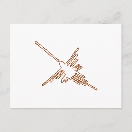 Nazca Lines Hummingbird Sketch Briefkaart (Voorkant)