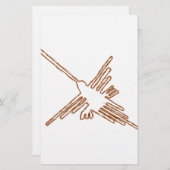 Nazca Lines Hummingbird Sketch Briefpapier (Voorkant / Achterkant)