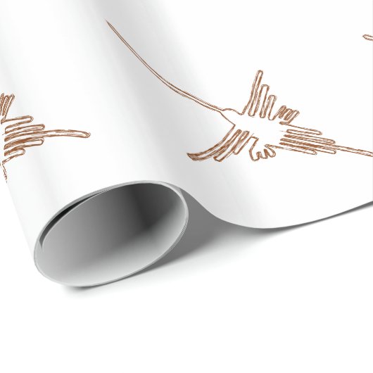 Nazca Lines Hummingbird Sketch Cadeaupapier (Rol Hoek)