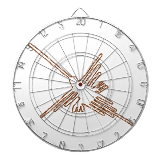 Nazca Lines Hummingbird Sketch Dartbord (Voorkant)