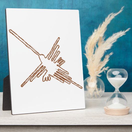 Nazca Lines Hummingbird Sketch Fotoplaat (Zijkant)