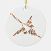 Nazca Lines Hummingbird Sketch Keramisch Ornament (Voorkant)