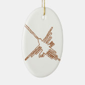 Nazca Lines Hummingbird Sketch Keramisch Ornament (Rechts)