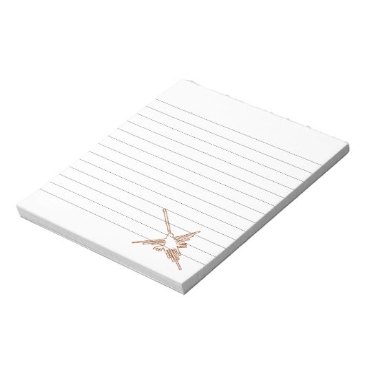 Nazca Lines Hummingbird Sketch Lined Notitieblok (Linkerzijde)