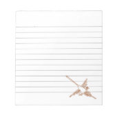 Nazca Lines Hummingbird Sketch Lined Notitieblok (Voorkant)