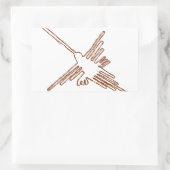 Nazca Lines Hummingbird Sketch Rechthoekige Sticker (Tas)