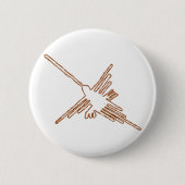 Nazca Lines Hummingbird Sketch Ronde Button 5,7 Cm (Voorkant)