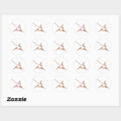 Nazca Lines Hummingbird Sketch Ronde Sticker (Vel)