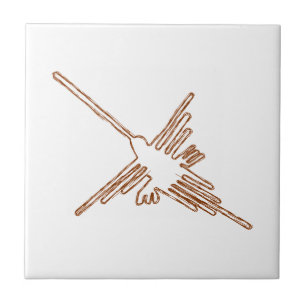 Nazca Lines Hummingbird Sketch Tegeltje