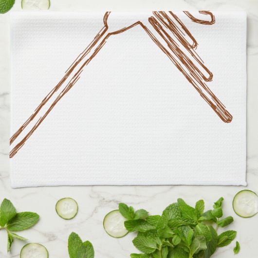 Nazca Lines Hummingbird Sketch Theedoek (Gevouwen)