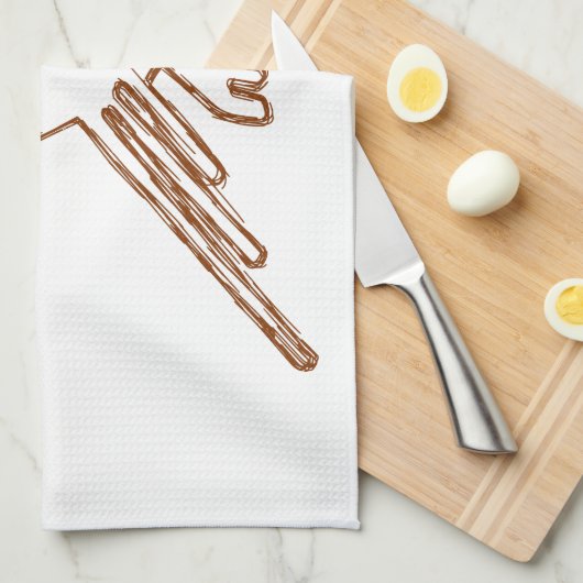 Nazca Lines Hummingbird Sketch Theedoek (Quarter Fold)