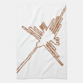 Nazca Lines Hummingbird Sketch Theedoek (Verticaal)