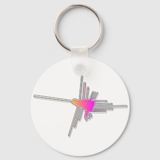 Nazca Lines Hummingbird Sleutelhanger (Voorkant)